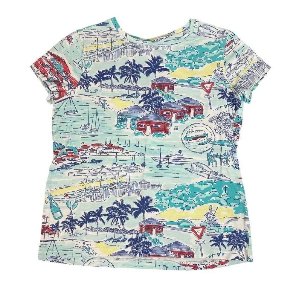 Vineyard Vines Medium Short Sleeve Beach Print T-Shirt